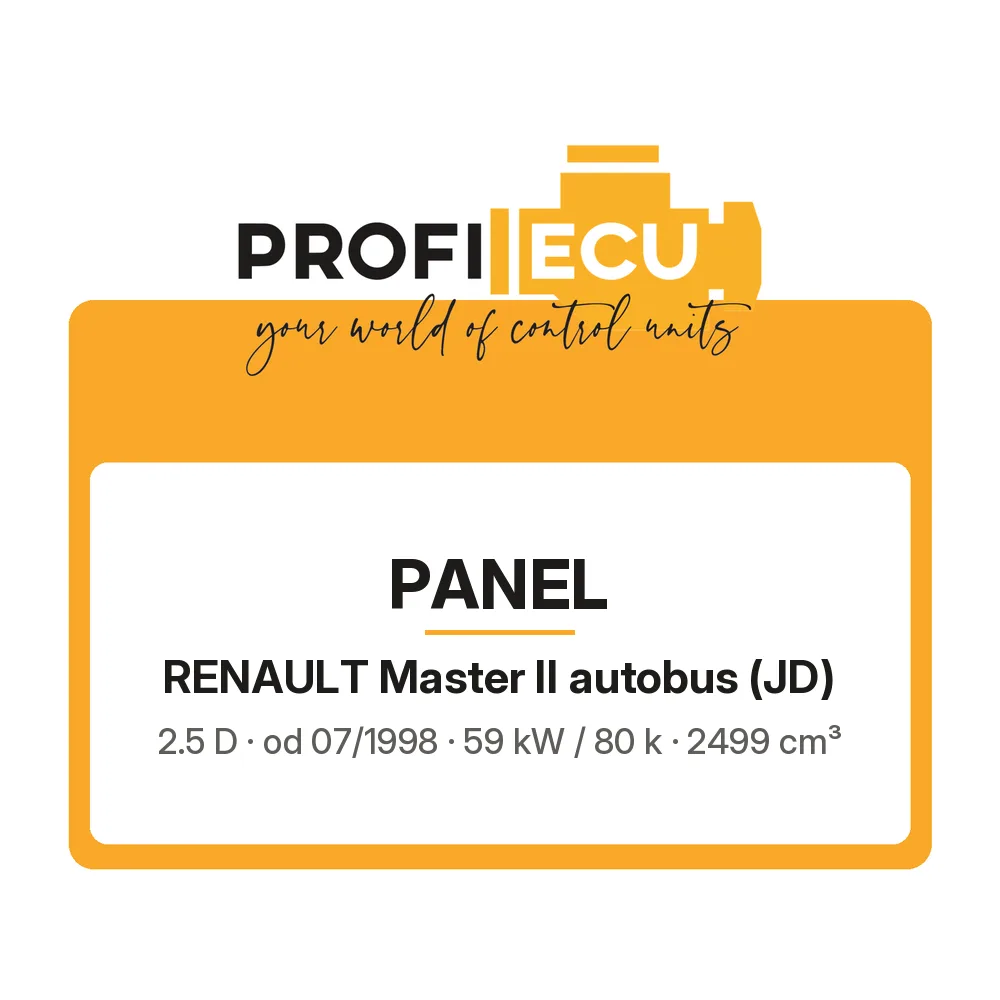 Etiketa ProfiECU: Panel pro Renault Master II autobus 2.5 D 59 kW