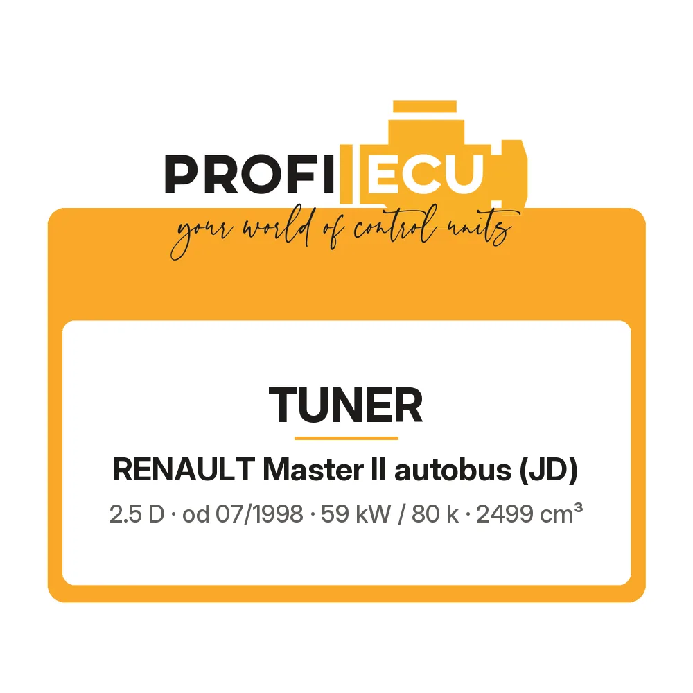 Etiketa ProfiECU: Tuner pro Renault Master II autobus 2.5 D 59 kW