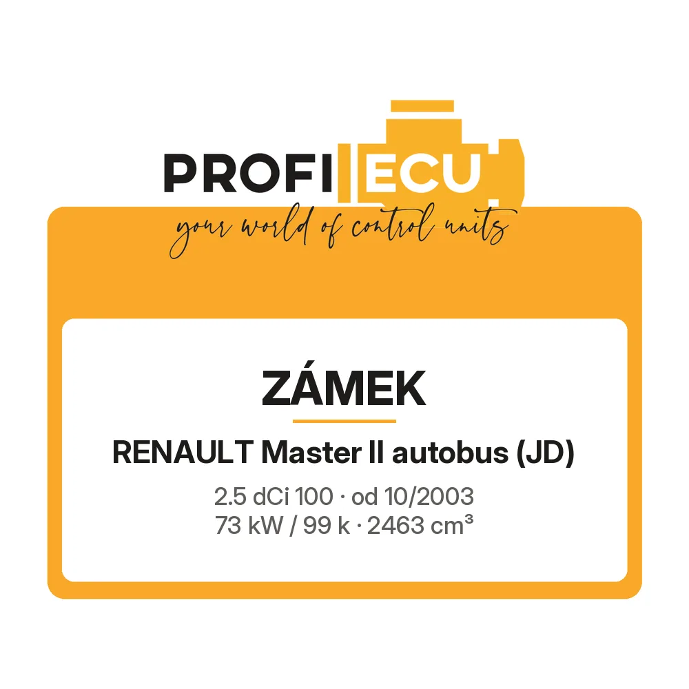 Etiketa ProfiECU: Zámek pro Renault Master II autobus 2.5 dCi 100 73 kW