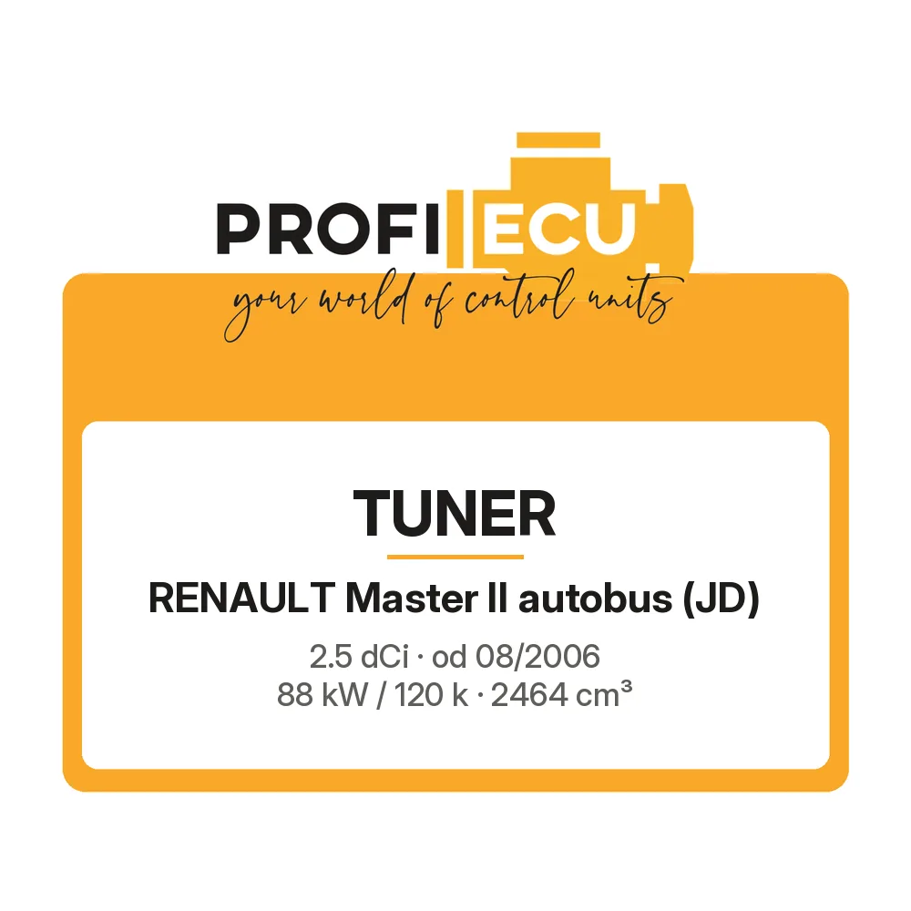 Etiketa ProfiECU: Tuner pro Renault Master II autobus 2.5 dCi 88 kW