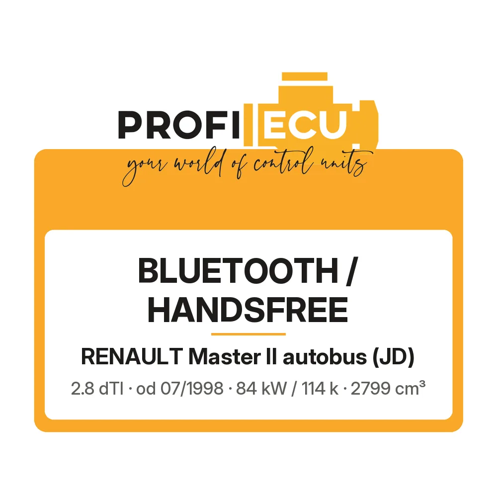 Etiketa ProfiECU: Bluetooth / Handsfree pro Renault Master II autobus 2.8 dTI 84 kW