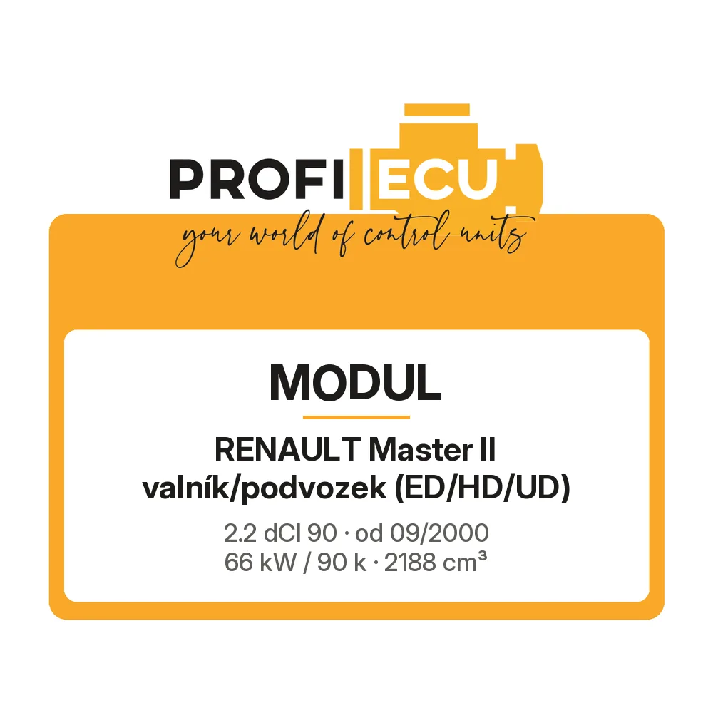 Etiketa ProfiECU: Modul pro Renault Master II valník/podvozek 2.2 dCI 90 66 kW