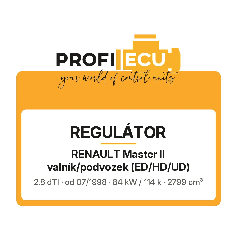 Etiketa ProfiECU: Regulátor pro Renault Master II valník/podvozek 2.8 dTI 84 kW