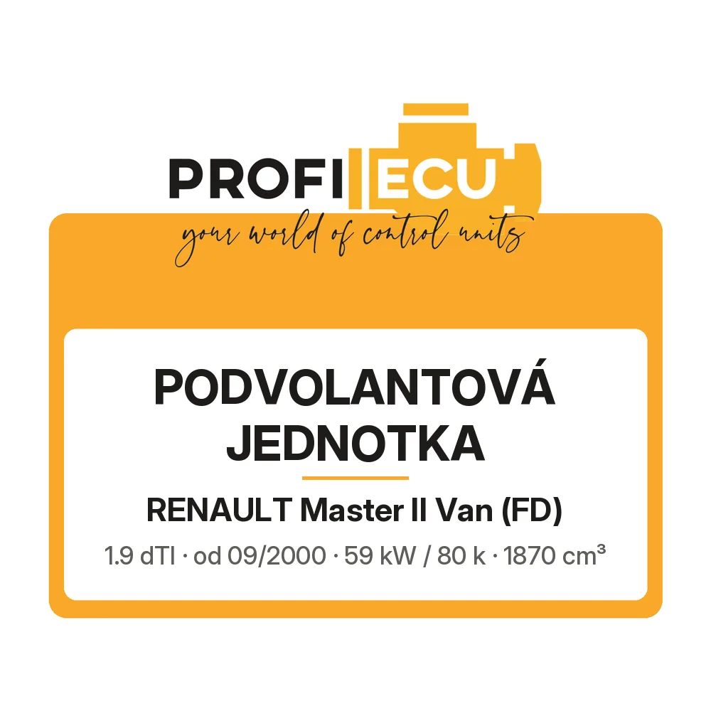 Etiketa ProfiECU: Podvolantová jednotka pro Renault Master II Van 1.9 dTI 59 kW