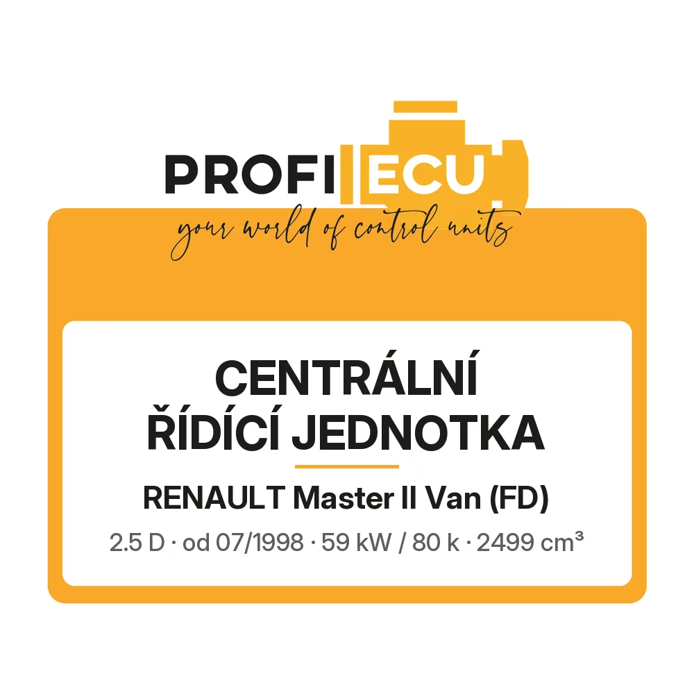 Etiketa ProfiECU: Centrální řídící jednotka pro Renault Master II Van 2.5 D 59 kW