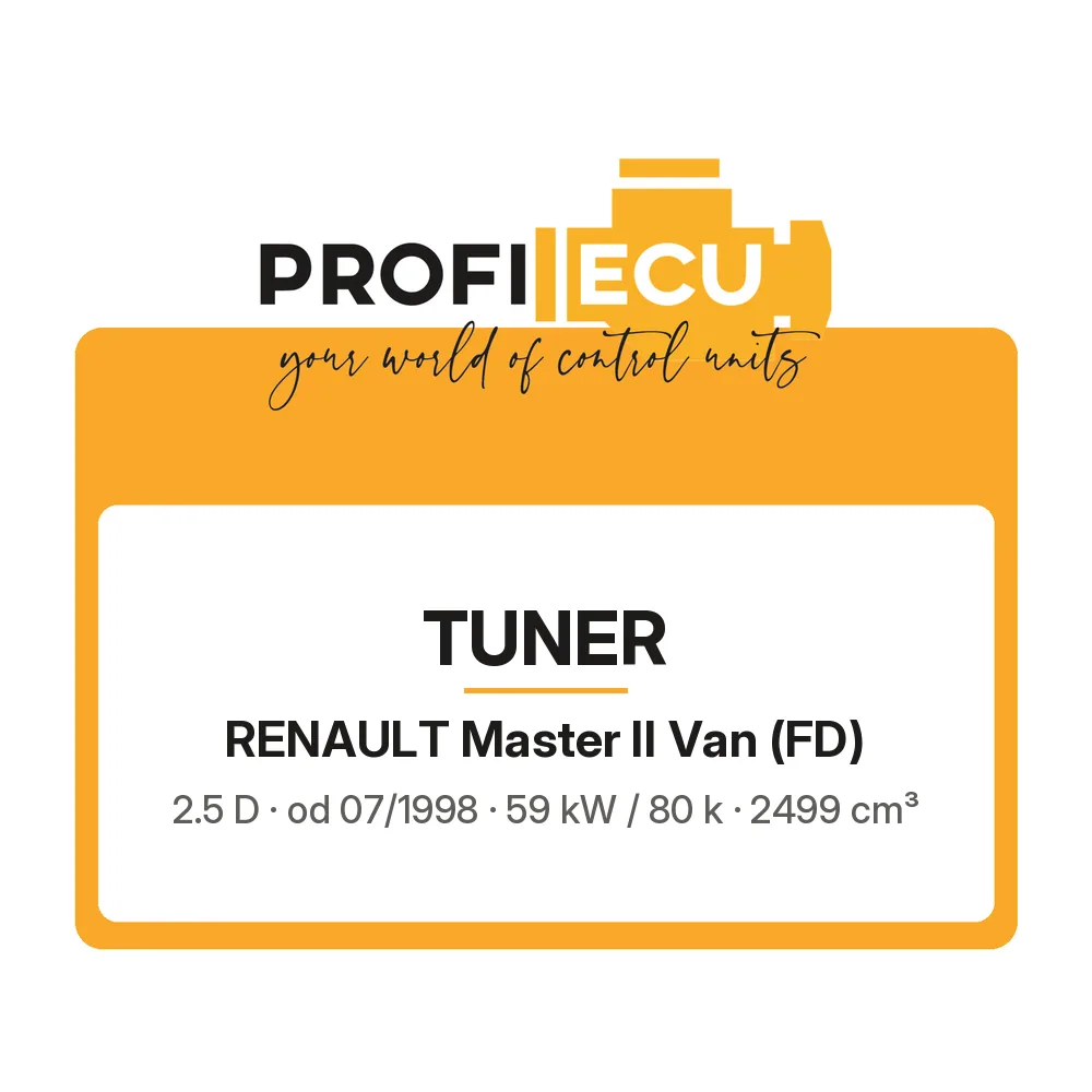 Etiketa ProfiECU: Tuner pro Renault Master II Van 2.5 D 59 kW