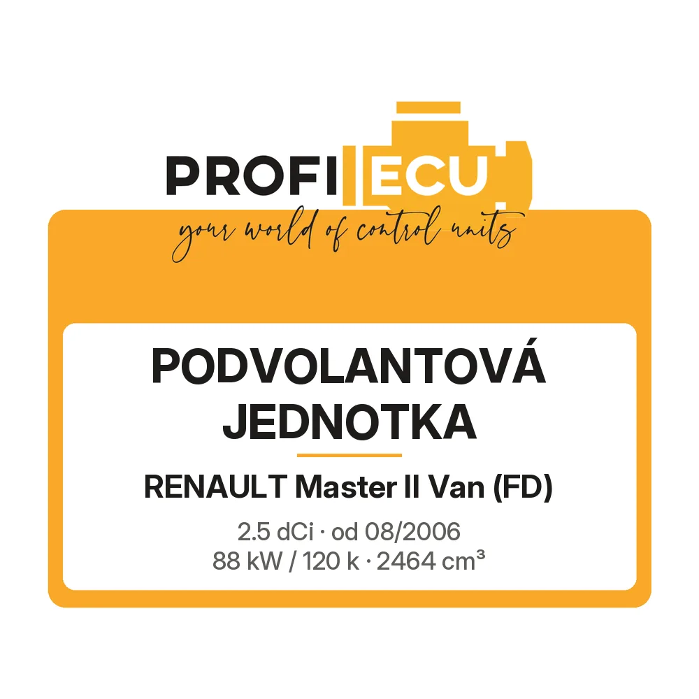 Etiketa ProfiECU: Podvolantová jednotka pro Renault Master II Van 2.5 dCi 88 kW