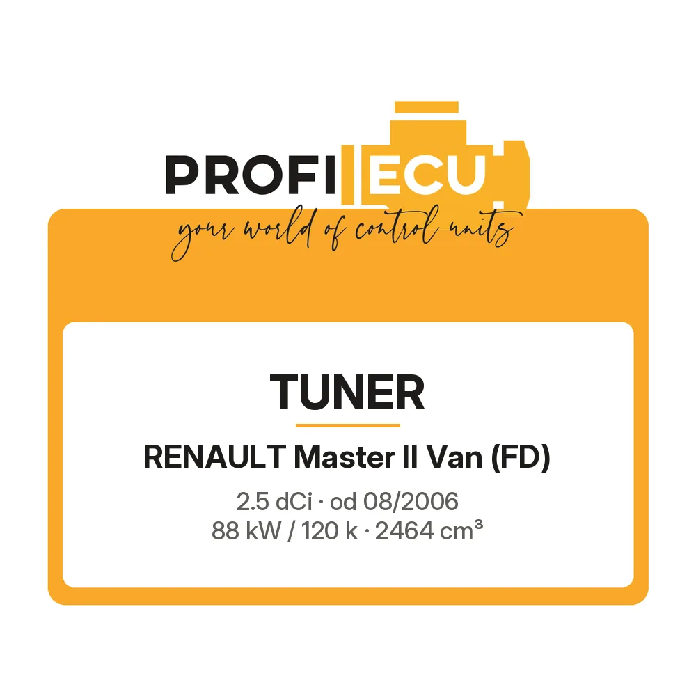 Etiketa ProfiECU: Tuner pro Renault Master II Van 2.5 dCi 88 kW