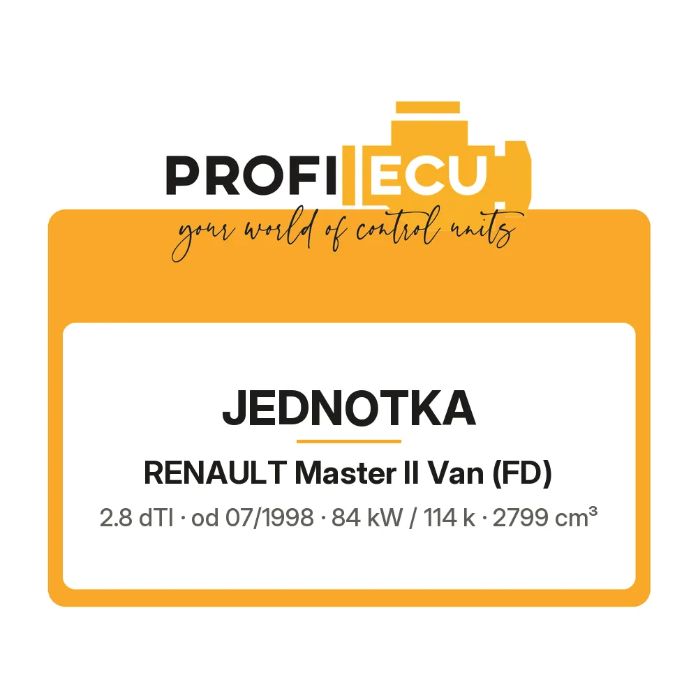Etiketa ProfiECU: Jednotka pro Renault Master II Van 2.8 dTI 84 kW