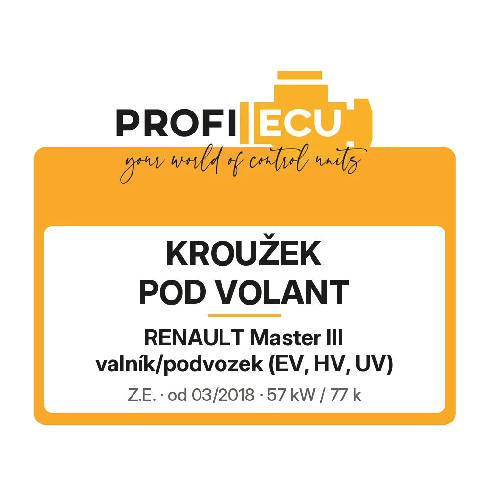 Etiketa ProfiECU: Kroužek pod volant pro Renault Master III valník/podvozek Z.E.