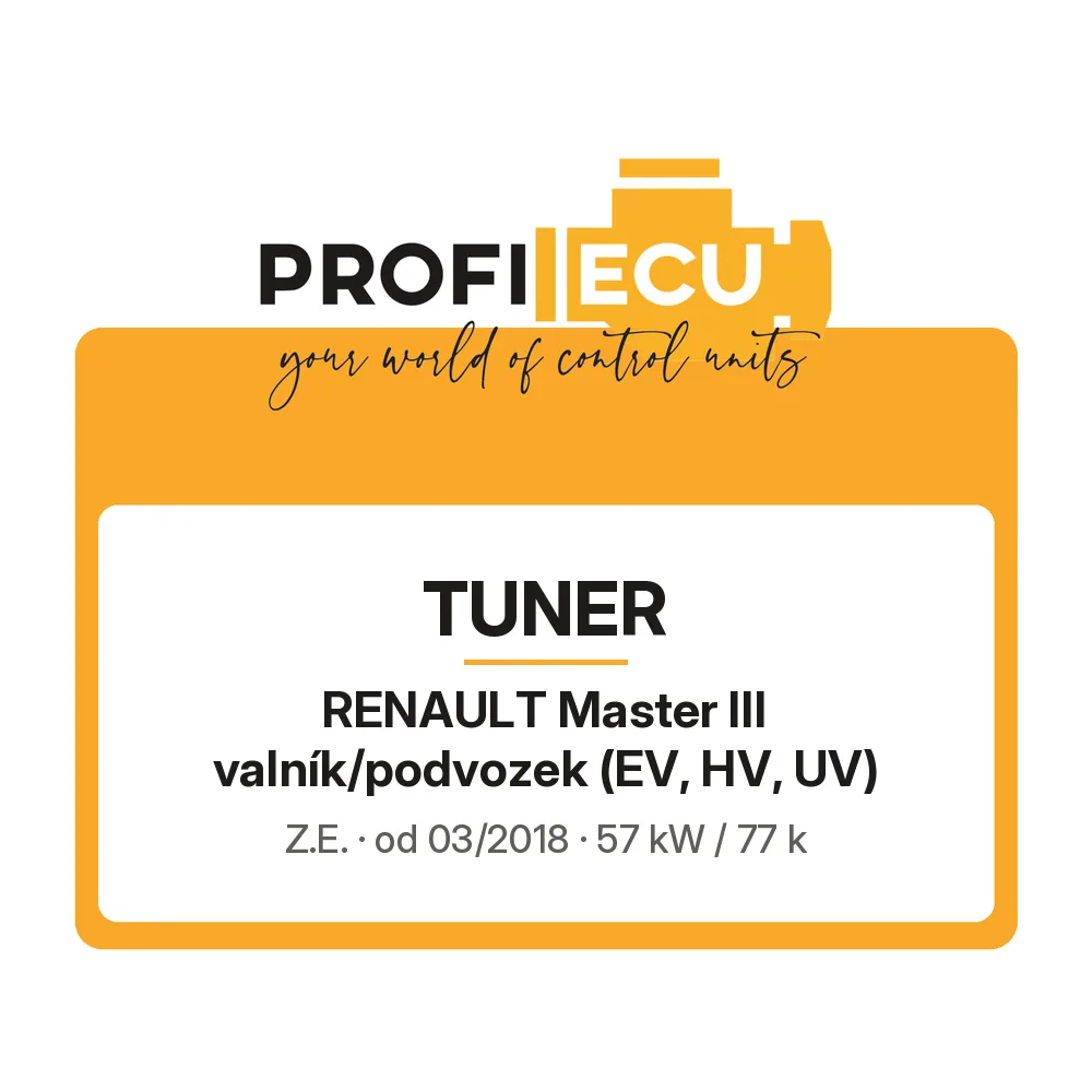 Etiketa ProfiECU: Tuner pro Renault Master III valník/podvozek Z.E.