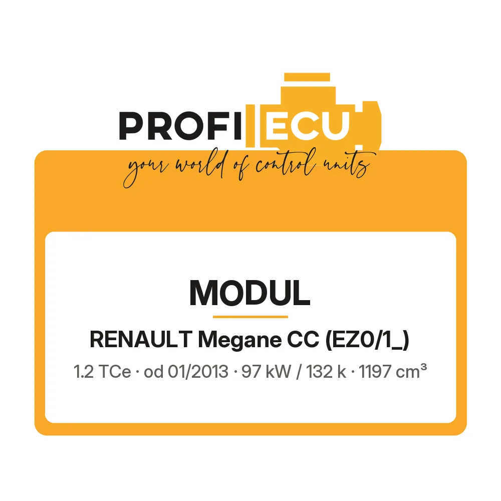 Etiketa ProfiECU: Modul pro Renault Megane CC 1.2 TCe 97 kW