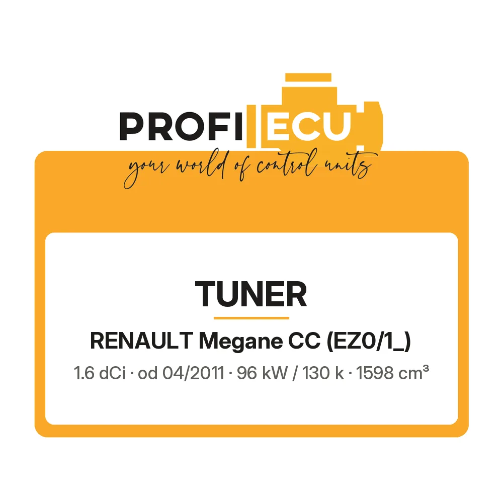 Etiketa ProfiECU: Tuner pro Renault Megane CC 1.6 dCi 96 kW