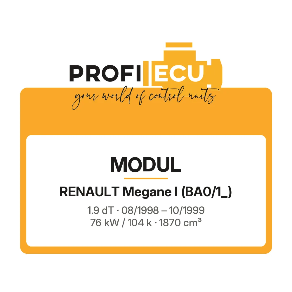 Etiketa ProfiECU: Modul pro Renault Megane I 1.9 dT 76 kW