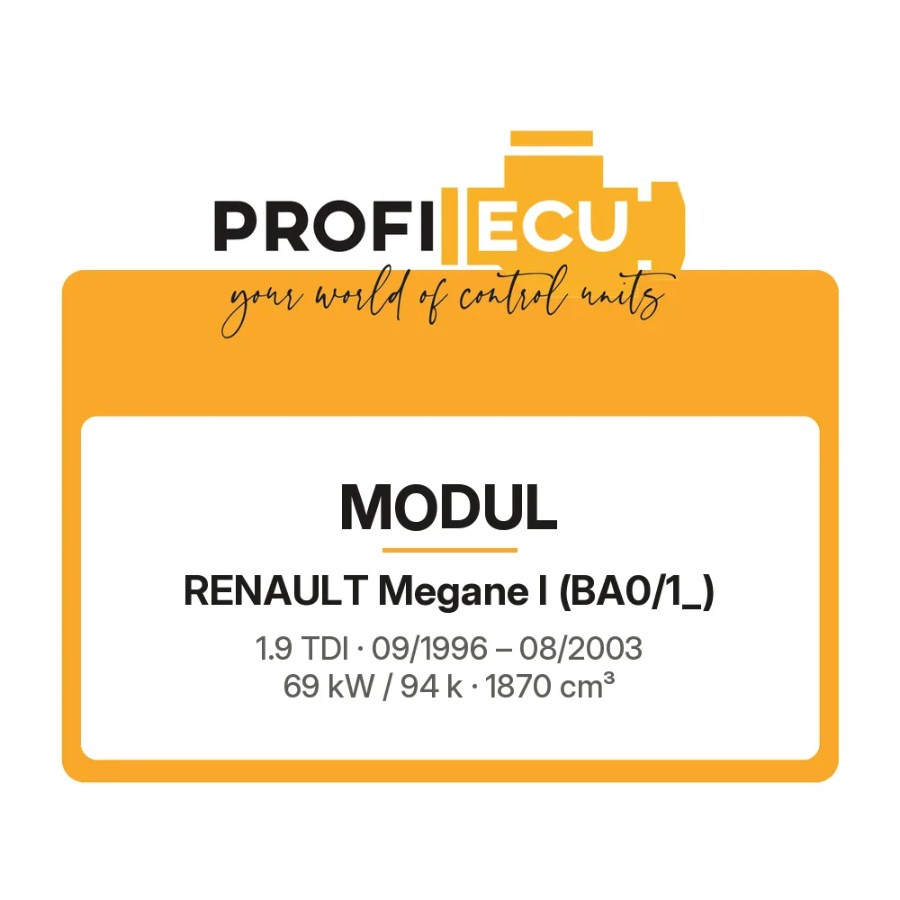 Etiketa ProfiECU: Modul pro Renault Megane I 1.9 TDI 69 kW