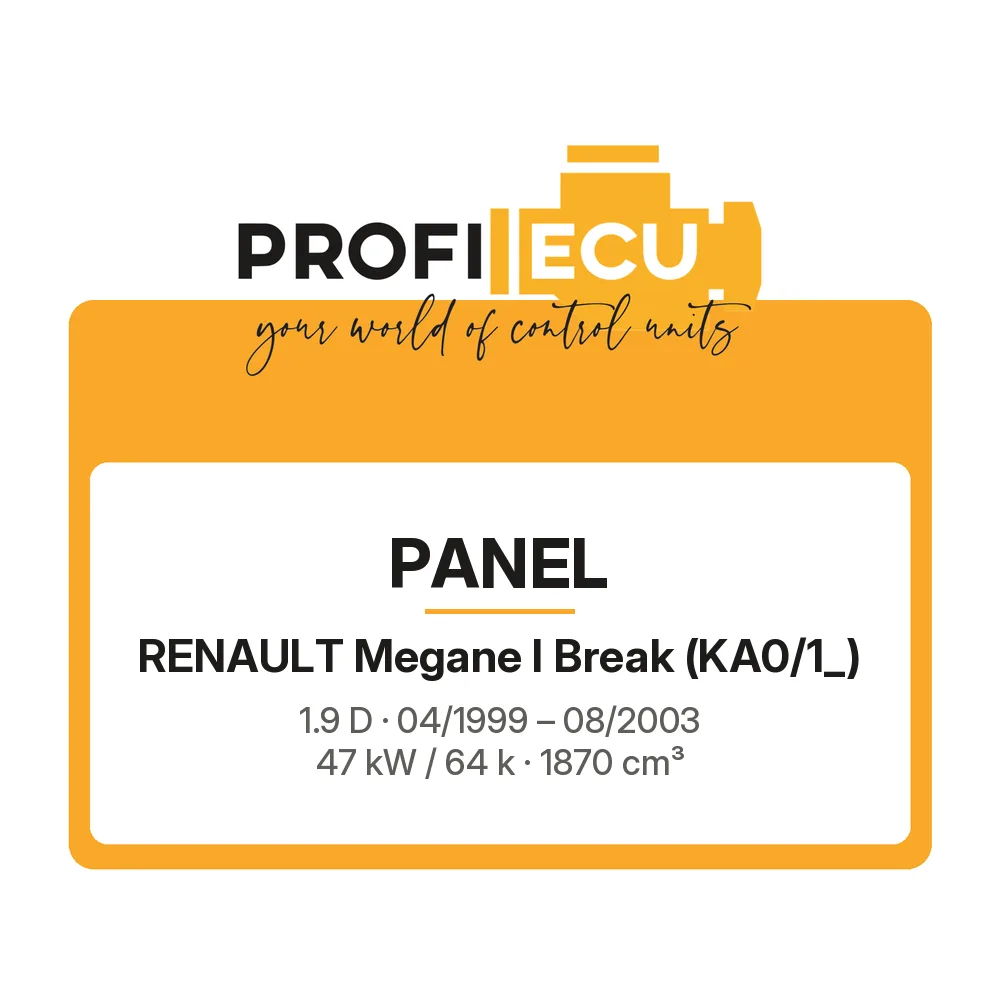Etiketa ProfiECU: Panel pro Renault Megane I Break 1.9 D 47 kW