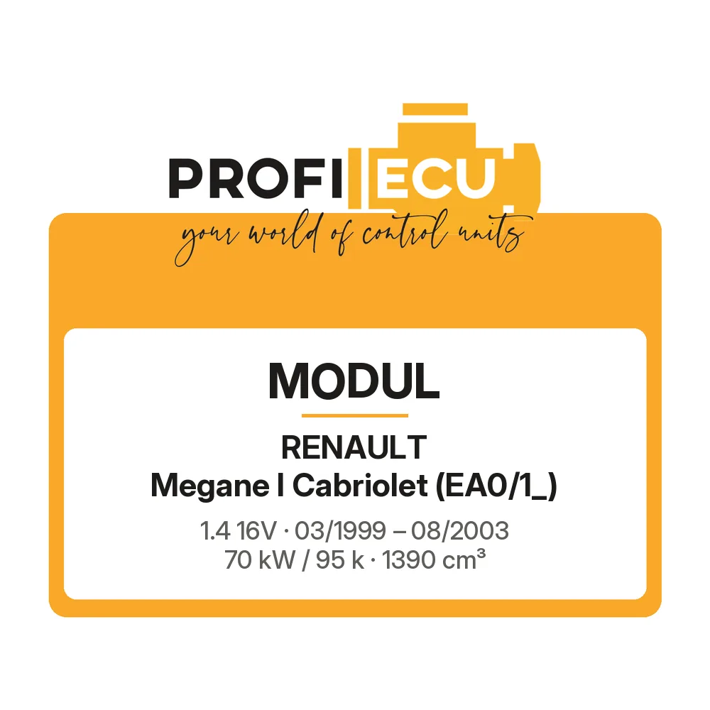 Etiketa ProfiECU: Modul pro Renault Megane I Cabriolet 1.4 16V 70 kW