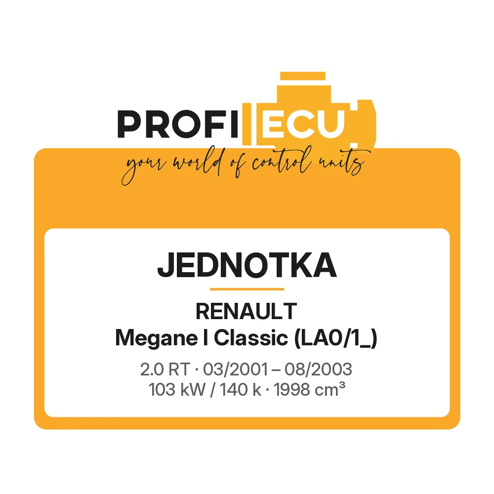 Etiketa ProfiECU: Jednotka pro Renault Megane I Classic 2.0 RT 103 kW