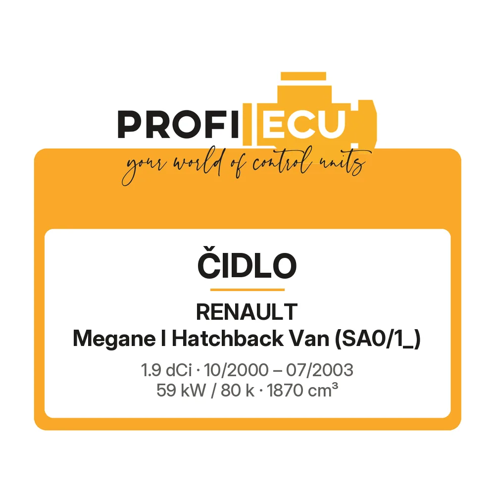 Etiketa ProfiECU: Čidlo pro Renault Megane I Hatchback Van 1.9 dCi 59 kW