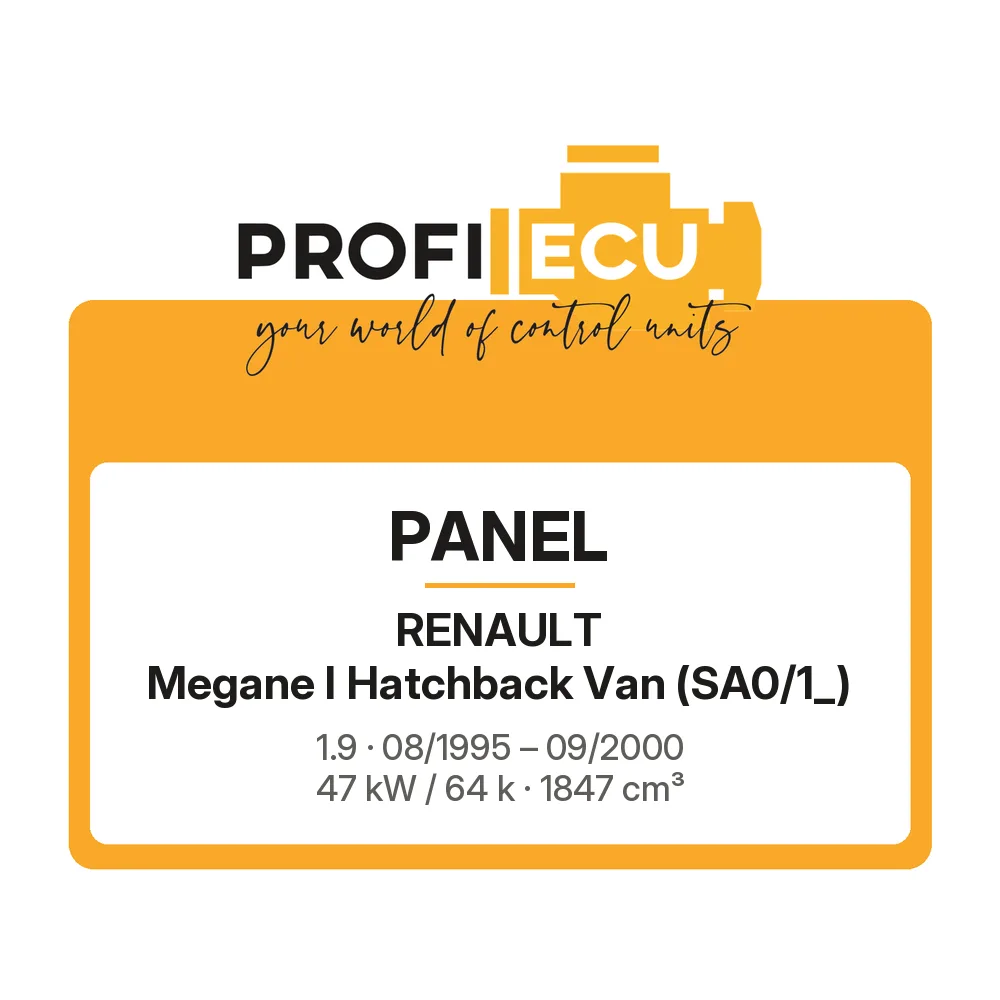 Etiketa ProfiECU: Panel pro Renault Megane I Hatchback Van 1.9 47 kW