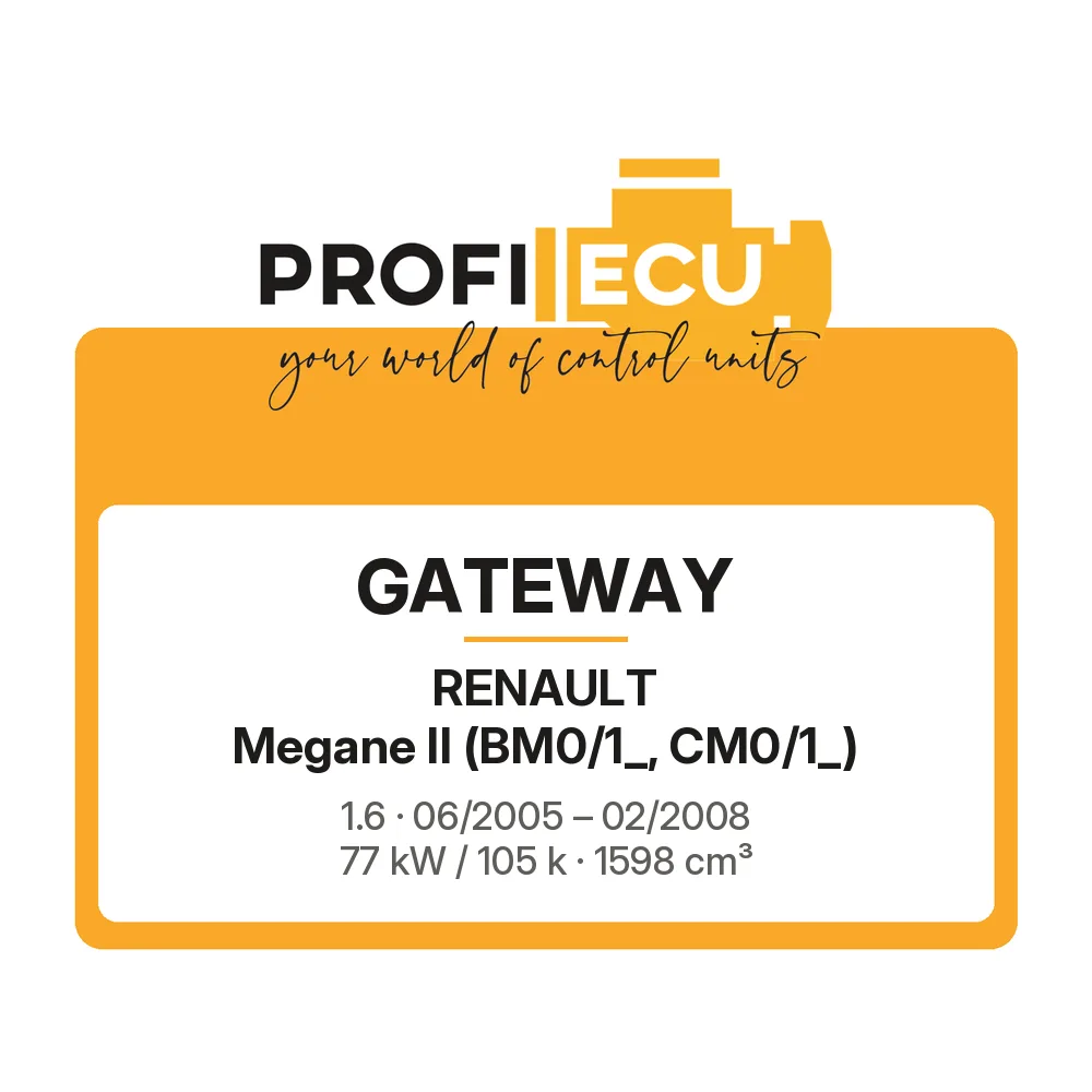 Etiketa ProfiECU: GATEWAY pro Renault Megane II 1.6 77 kW