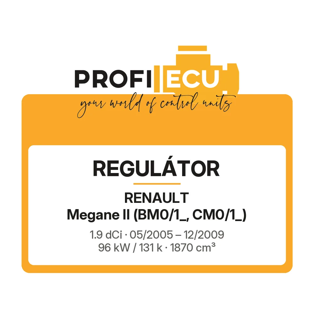 Etiketa ProfiECU: Regulátor pro Renault Megane II 1.9 dCi 96 kW