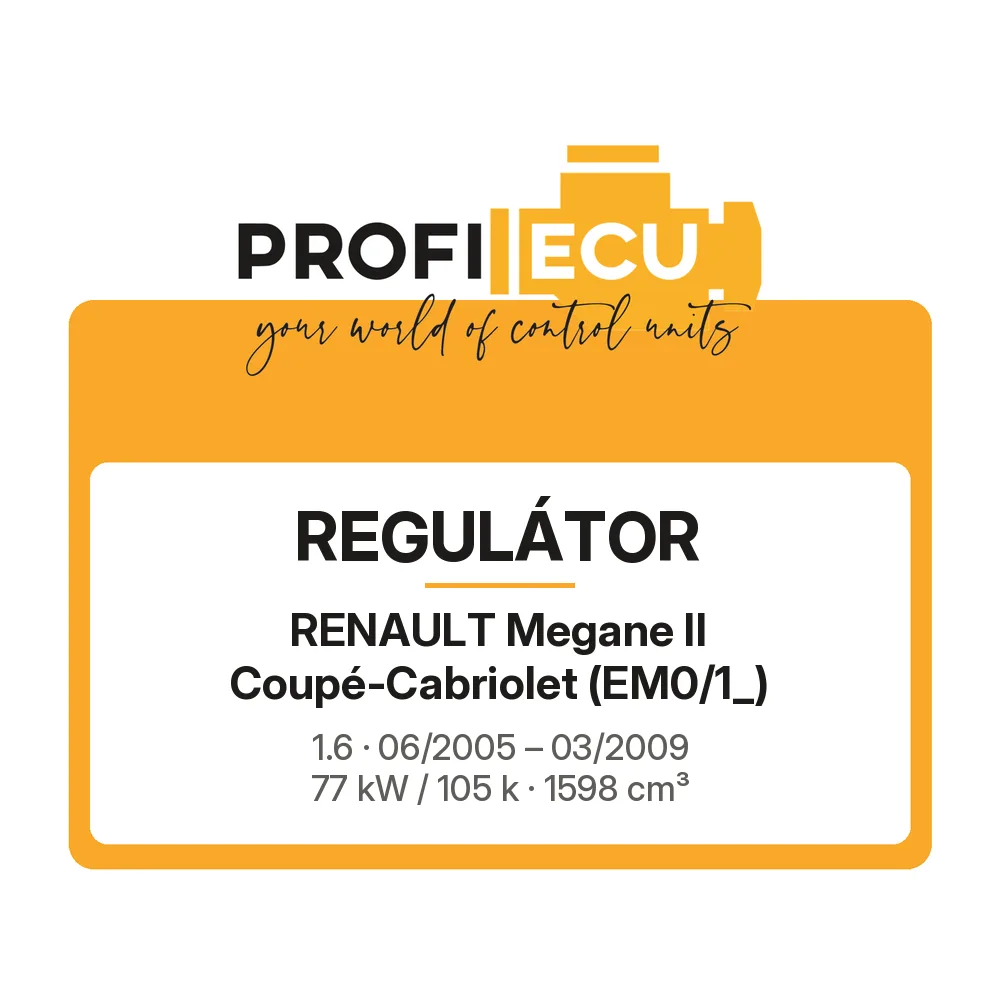 Etiketa ProfiECU: Regulátor pro Renault Megane II Coupé-Cabriolet 1.6 77 kW