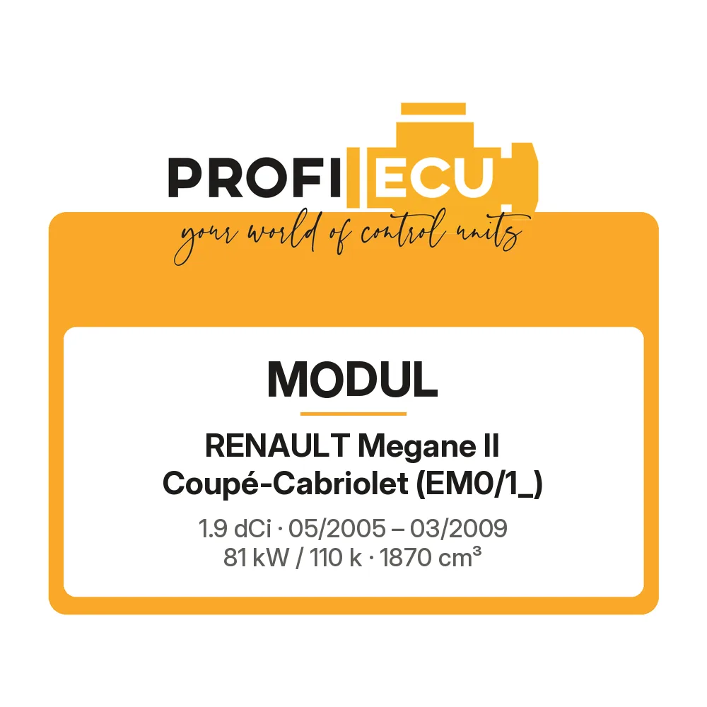 Etiketa ProfiECU: Modul pro Renault Megane II Coupé-Cabriolet 1.9 dCi 81 kW