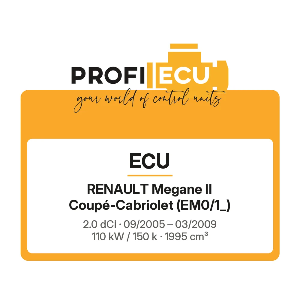 Etiketa ProfiECU: ECU pro Renault Megane II Coupé-Cabriolet 2.0 dCi 110 kW