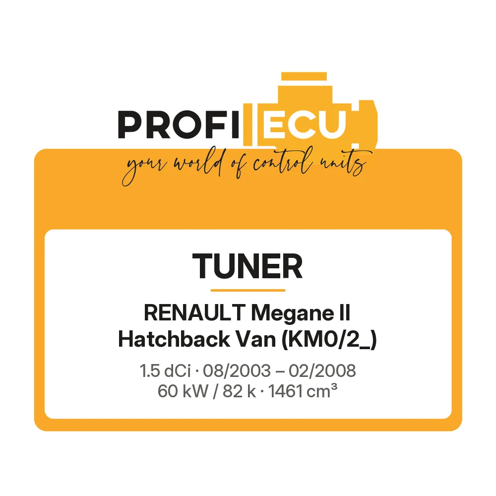 Etiketa ProfiECU: Tuner pro Renault Megane II Hatchback Van 1.5 dCi 60 kW