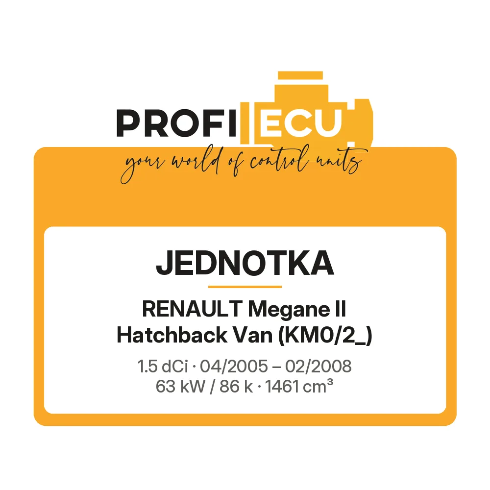 Etiketa ProfiECU: Jednotka pro Renault Megane II Hatchback Van 1.5 dCi 63 kW
