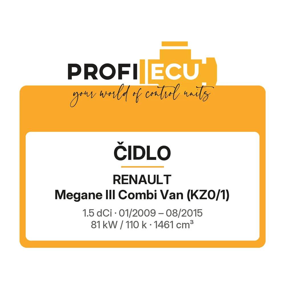 Etiketa ProfiECU: Čidlo pro Renault Megane III Combi Van 1.5 dCi 81 kW