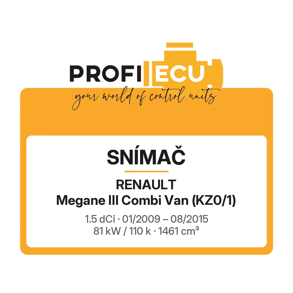 Etiketa ProfiECU: Snímač pro Renault Megane III Combi Van 1.5 dCi 81 kW