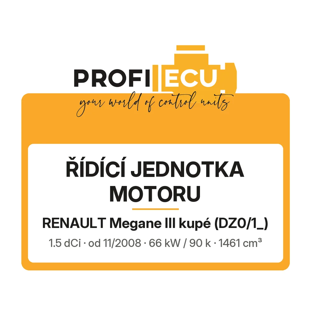 Etiketa ProfiECU: Řídící jednotka motoru pro Renault Megane III kupé 1.5 dCi 66 kW