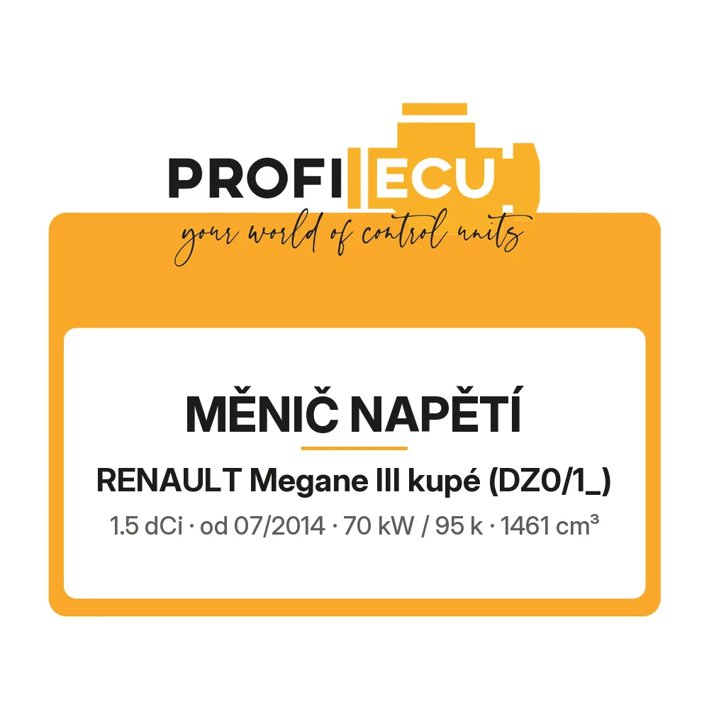 Etiketa ProfiECU: Měnič napětí pro Renault Megane III kupé 1.5 dCi 70 kW
