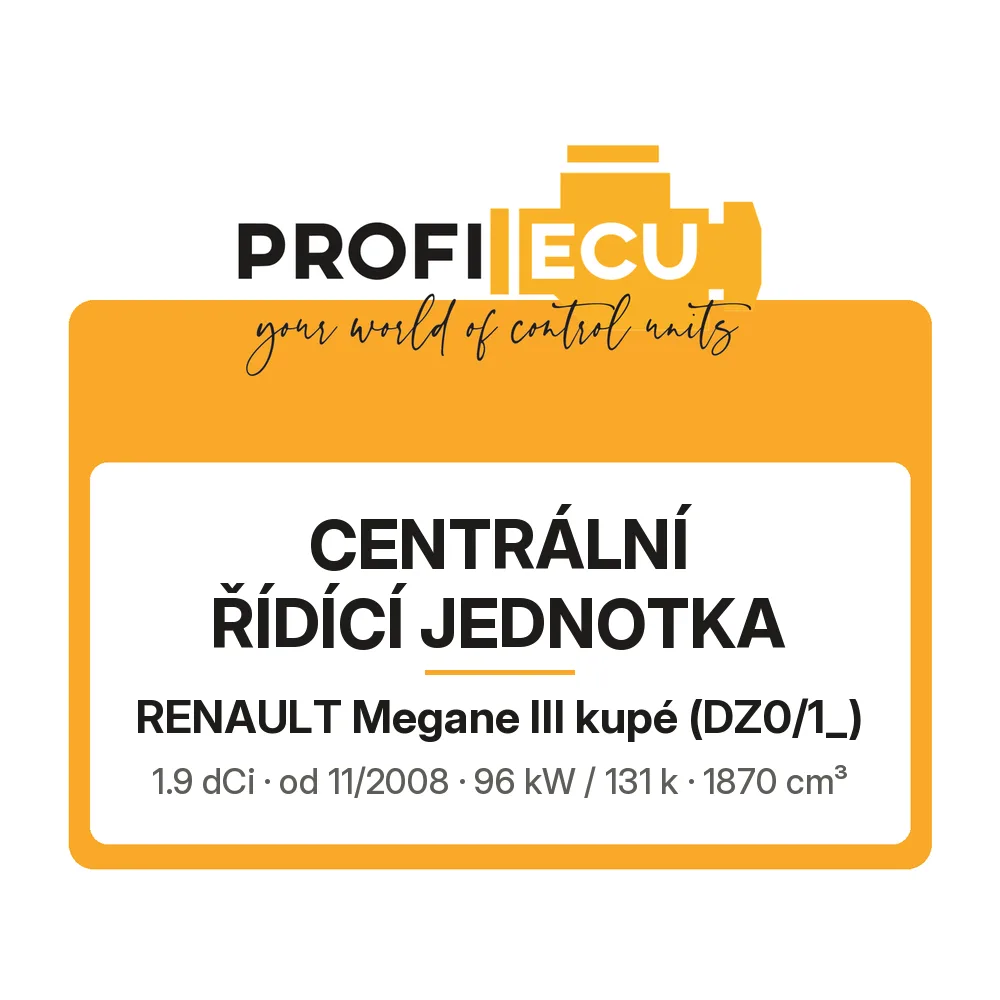 Etiketa ProfiECU: Centrální řídící jednotka pro Renault Megane III kupé 1.9 dCi 96 kW