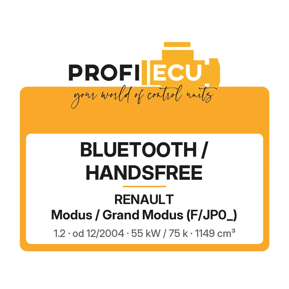 Etiketa ProfiECU: Bluetooth / Handsfree pro Renault Modus / Grand Modus 1.2 55 kW