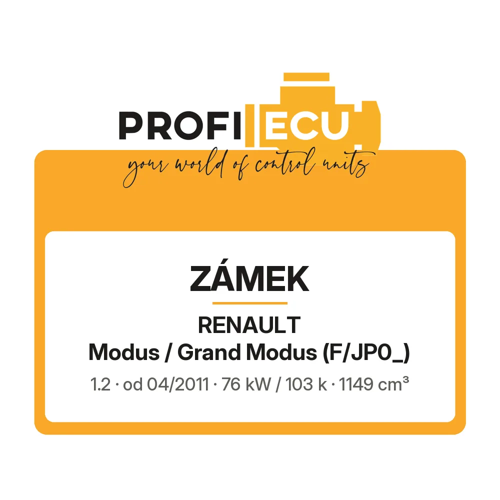 Etiketa ProfiECU: Zámek pro Renault Modus / Grand Modus 1.2 76 kW