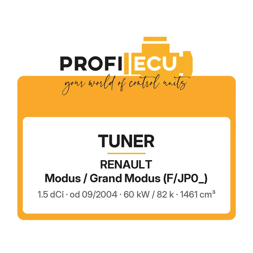 Etiketa ProfiECU: Tuner pro Renault Modus / Grand Modus 1.5 dCi 60 kW