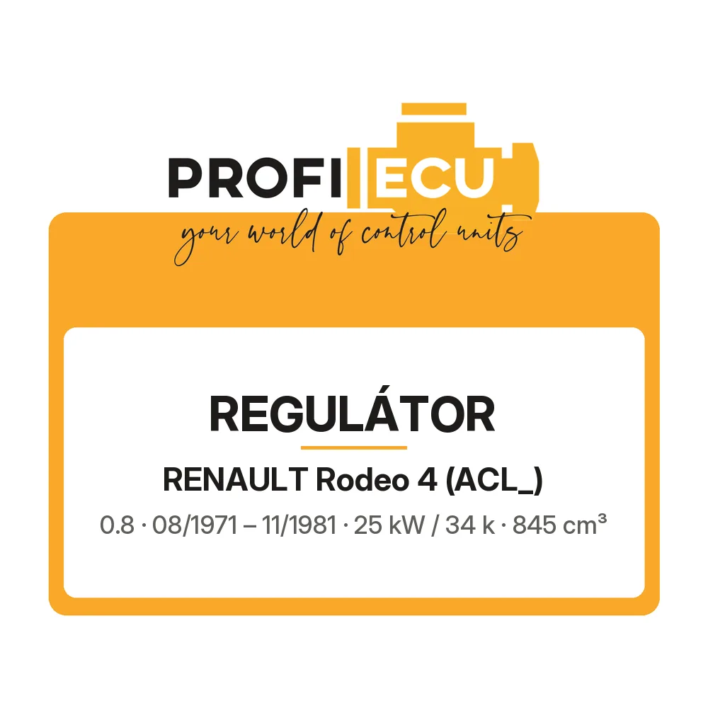 Etiketa ProfiECU: Regulátor pro Renault Rodeo 4 0.8 25 kW