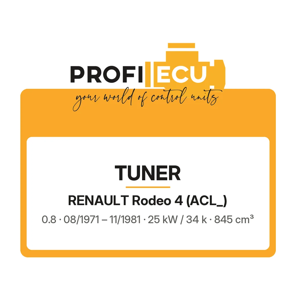 Etiketa ProfiECU: Tuner pro Renault Rodeo 4 0.8 25 kW