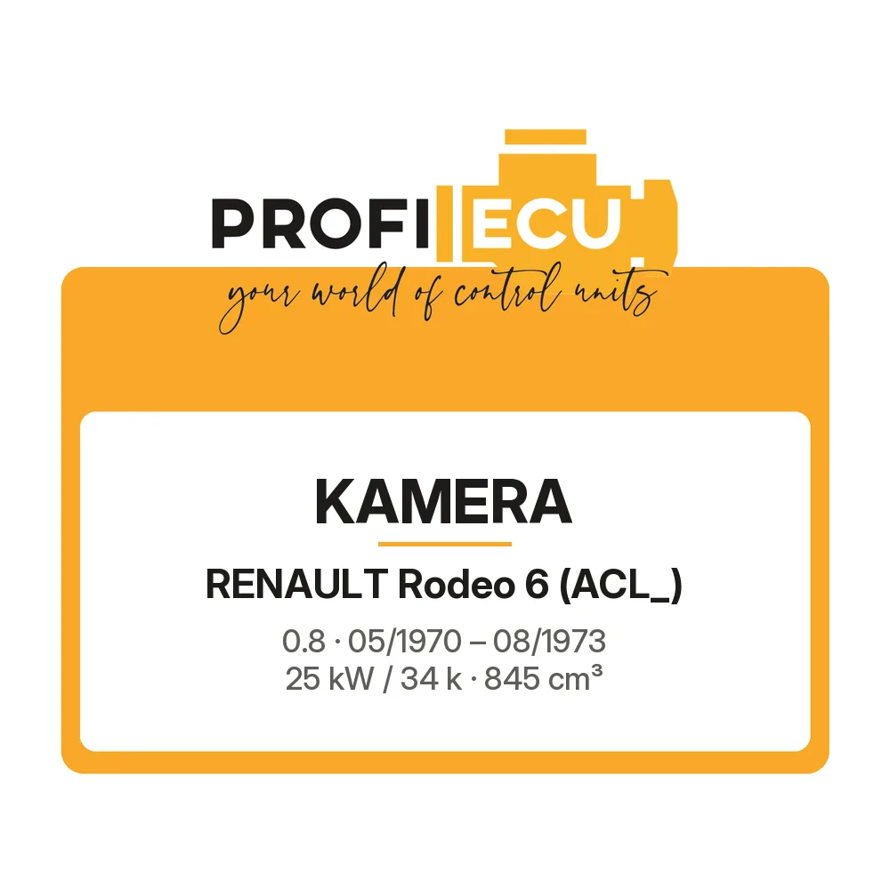 Etiketa ProfiECU: Kamera pro Renault Rodeo 6 0.8 25 kW