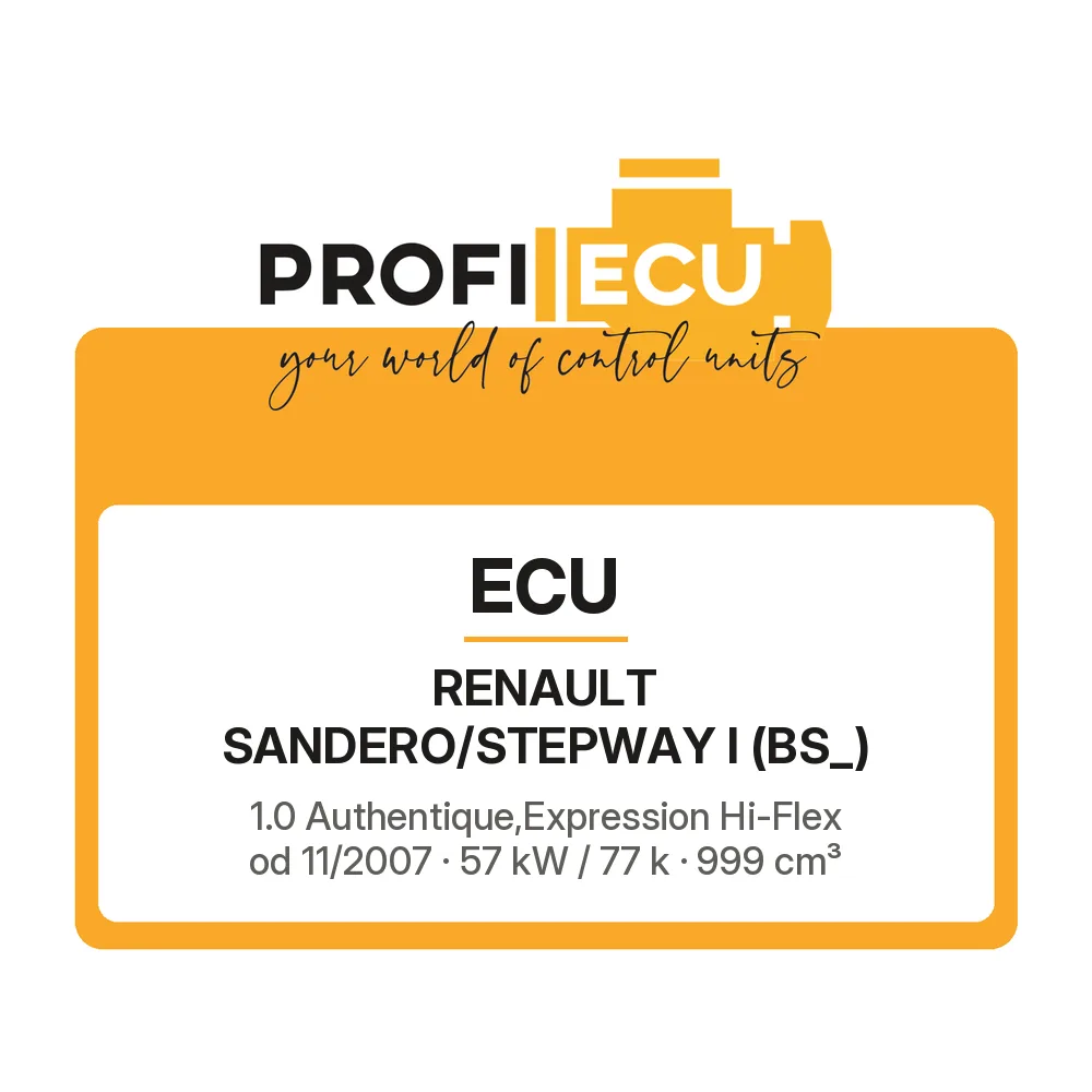 Etiketa ProfiECU: ECU pro Renault SANDERO/STEPWAY I 1.0 Authentique,Expression Hi-Flex 57 kW