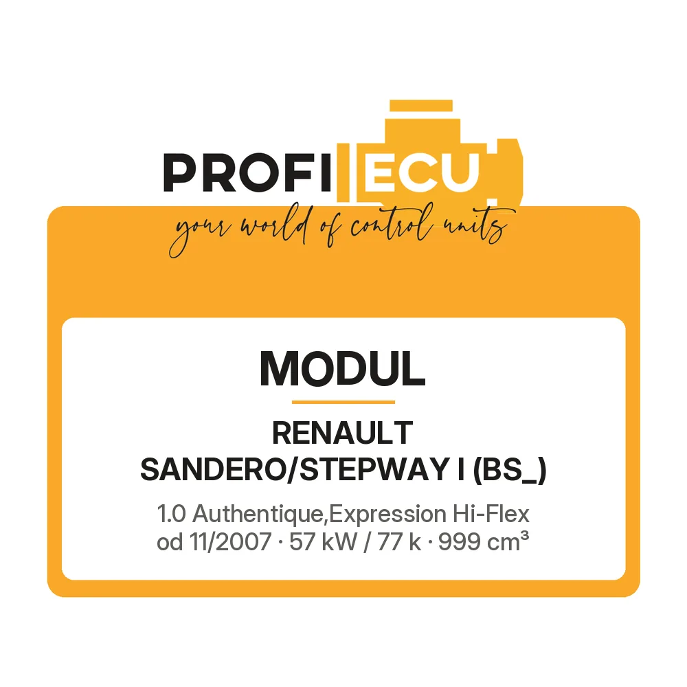 Etiketa ProfiECU: Modul pro Renault SANDERO/STEPWAY I 1.0 Authentique,Expression Hi-Flex 57 kW