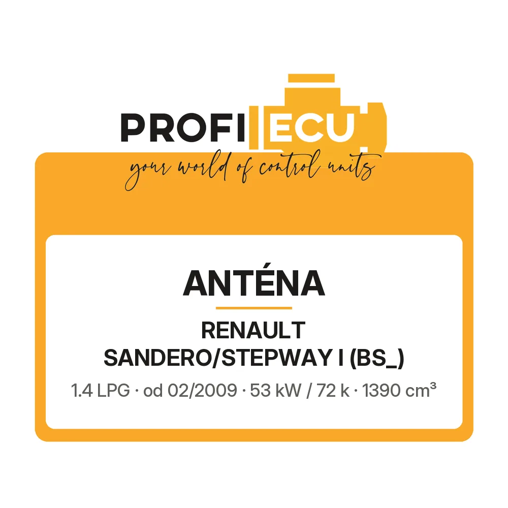 Etiketa ProfiECU: Anténa pro Renault SANDERO/STEPWAY I 1.4 LPG 53 kW