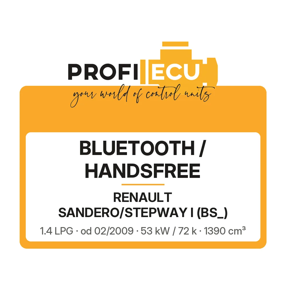 Etiketa ProfiECU: Bluetooth / Handsfree pro Renault SANDERO/STEPWAY I 1.4 LPG 53 kW