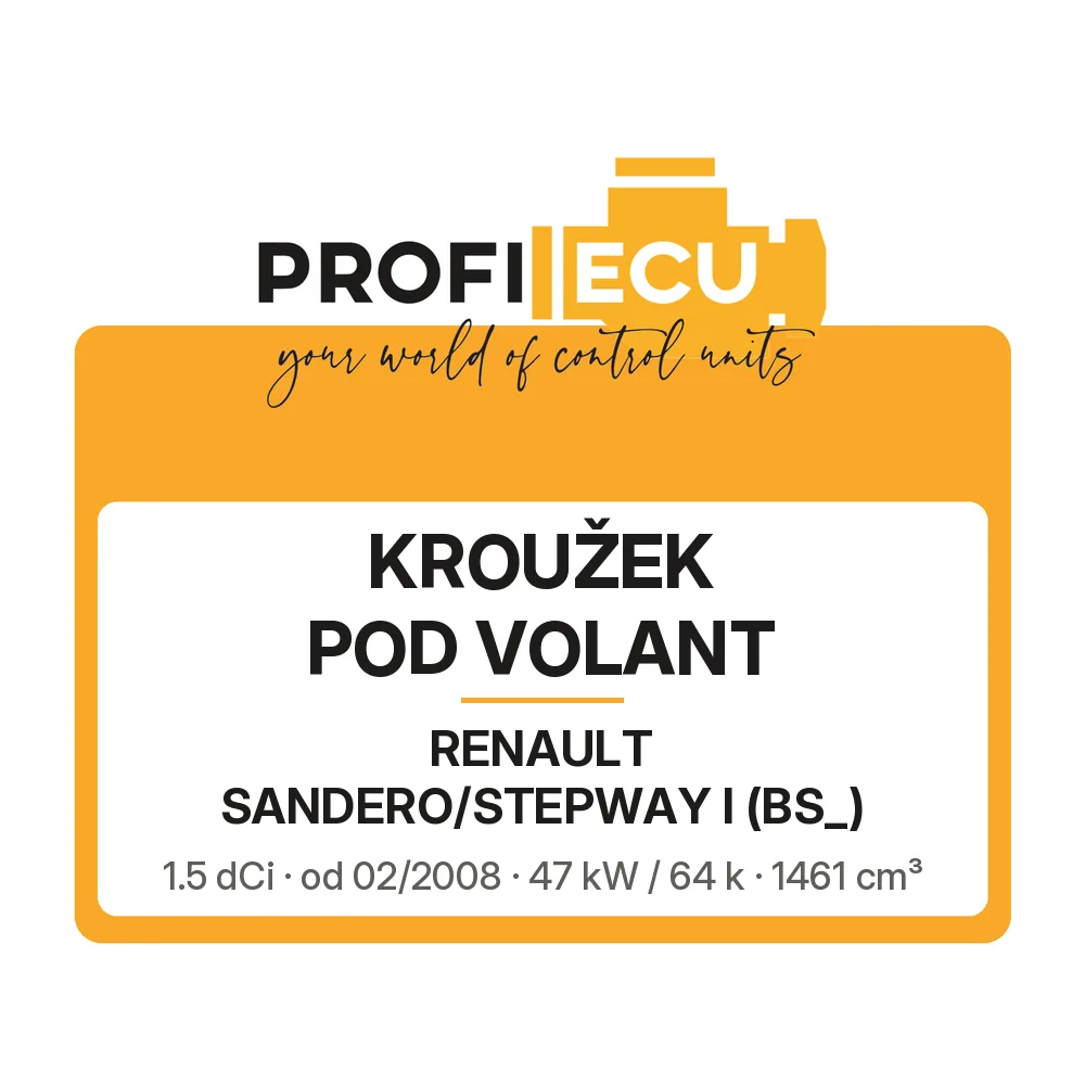 Etiketa ProfiECU: Kroužek pod volant pro Renault SANDERO/STEPWAY I 1.5 dCi 47 kW