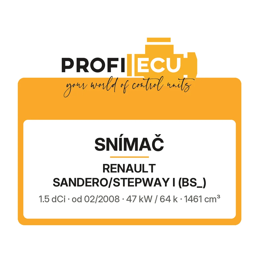 Etiketa ProfiECU: Snímač pro Renault SANDERO/STEPWAY I 1.5 dCi 47 kW