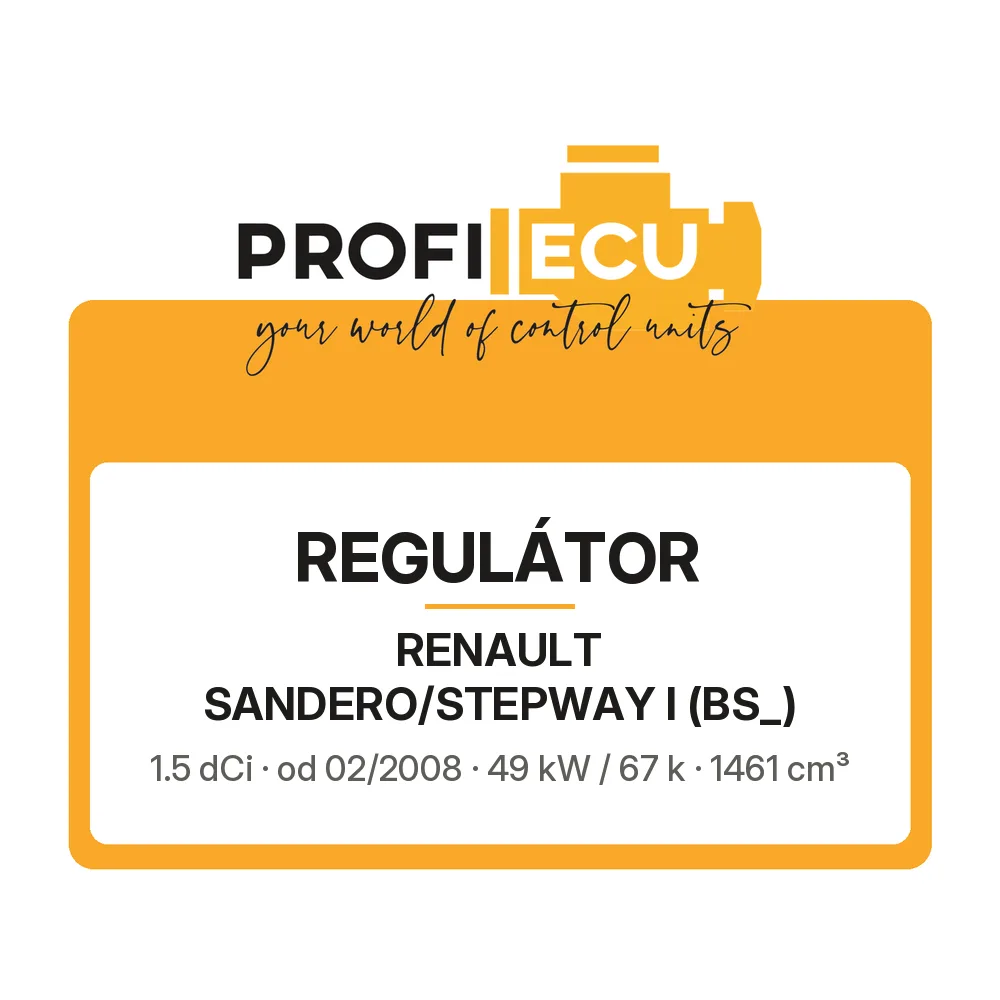 Etiketa ProfiECU: Regulátor pro Renault SANDERO/STEPWAY I 1.5 dCi 49 kW