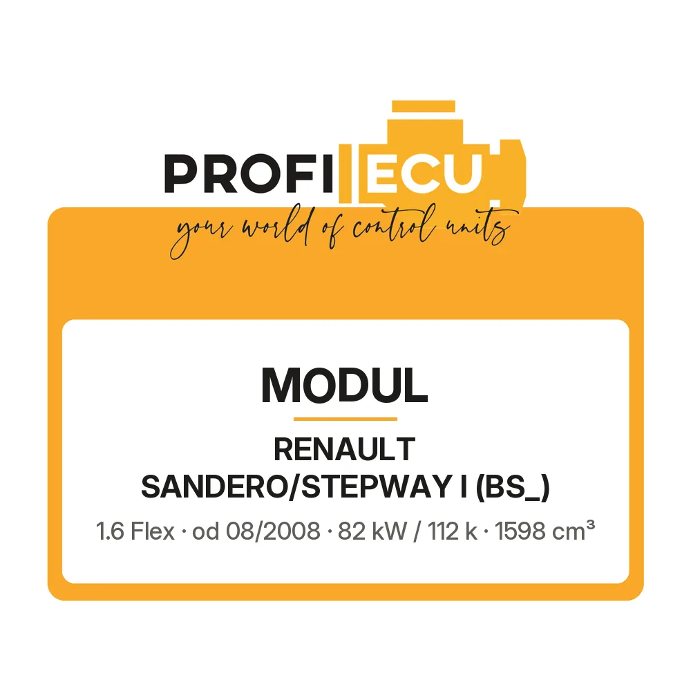 Etiketa ProfiECU: Modul pro Renault SANDERO/STEPWAY I 1.6 Flex 82 kW